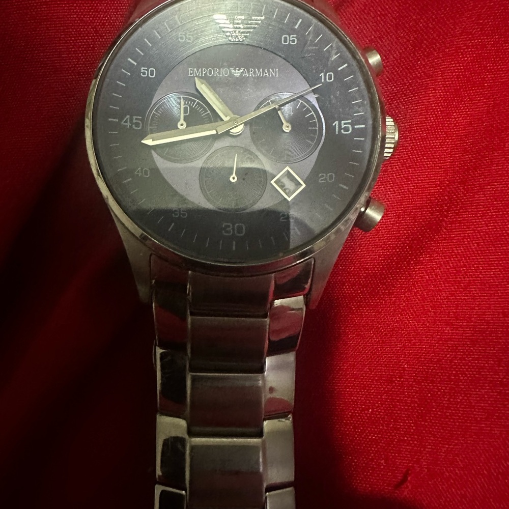Emporio Armani Stainless steel men’s Watch with Blue Dial elegant